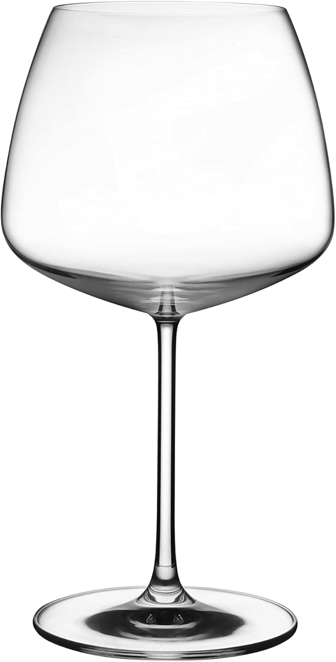 NUDE Mirage Set of 2, White Crystal Wine Stem Glasses 19.25 oz, |Lead-Free Crystal|, Clear Glass Wine Tumbler, Ideal for Cocktails & Perfect for Homes & Bars