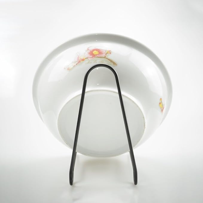 Artliving (4 Pack Black Display Stand Easel Iron Bowl Stands for Display Large Deep Bowls, Platters and Deep Dishes