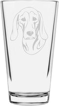 Dunker Norwegian Hound Custom Personalized Dog Themed Etched All Purpose 16oz Pint Glass