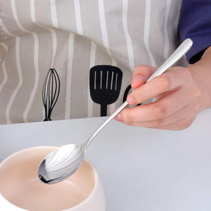 Buyer Star 8 Color Dinner Table Spoons 8-Inch Stainless Steel Metal Korean Soup Spoons