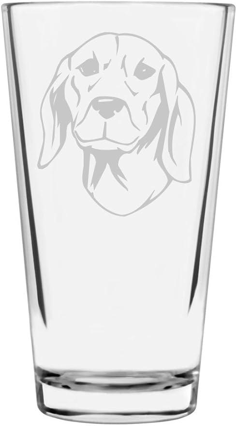 Serbian Hound (Balkan) Custom Personalized Dog Themed Etched All Purpose 16oz Pint Glass