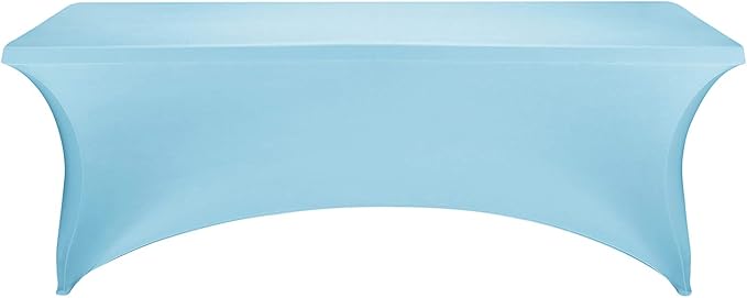 LZY Spandex Fitted Stretch Table Cover for 6 ft or 4ft or 8ft Folding Table, Rectangular Cocktail Tablecloth, Perfect for Party or Banquet