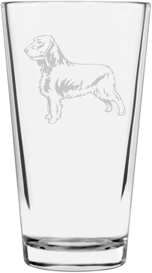 Field Spaniel Custom Personalized Dog Themed Etched All Purpose 16oz Pint Glass