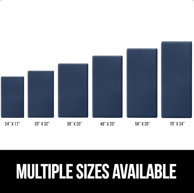 GORILLA GRIP Comfortable Cushioned Kitchen Mats for Floor, Waterproof and Stain Resistant Soft Top, 3/4 Inch Thick Ergonomic Standing Desk Anti Fatigue Mat, Foam Supports Ankles and Feet, 17x24, Navy