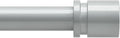Curtain Rods for Windows 16 to 200 Inches Adjustable Length 1 Inch Diameter Window Curtain Rod with Aluminium End Cap, Silver Gray