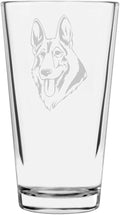 German Shepherd Custom Personalized Dog Themed Etched All Purpose 16oz Pint Glass