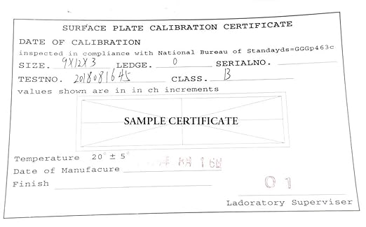 HHIP 4401-0011 Granite Surface Plate, Grade B, Ledge 0, 12" x 9" x 3"
