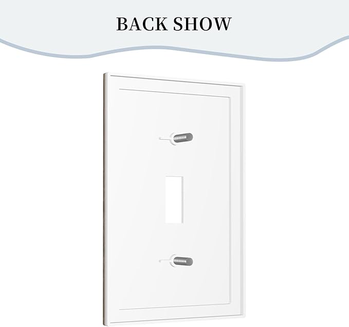Decorative Light Switch Cover Brown Rustic Wood Grain Farmhouse 1 Gang Wall Plate Cover Single Toggle Outlet Covers Switchplate Electrical Faceplate for Cabin Bedroom Decor（2 Pack）