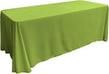 LA Linen Polyester Poplin Washable Rectangular Tablecloth, Stain and Wrinkle Resistant Table Cover 90x156, Fabric Table Cloth for Dinning, Kitchen, Party, Holiday 90 by 156-Inch, Lime