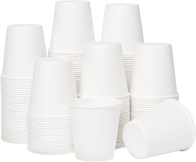 RACETOP [100 Pack] 3 oz Bathroom Paper Cups, Disposable Paper Cups, Mouthwash Cups, Paper Coffee Cups, Ideal for Bathroom