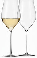 Holmegaard Notes White Wine Glass, Clear, 10.6" H x 3.9" D, 21.3 oz, Set of 2, Designed by Tom Nybroe, Gift Box Included