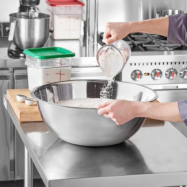 Stainless Steel 8 QT Mixing Bowl | Home & Commercial Quality | Flat Bottom | Cooking, Baking, Meal Prep [1PK]