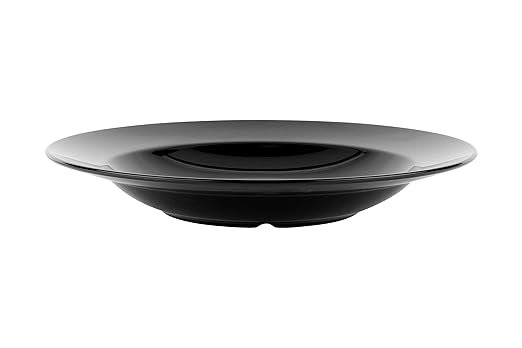 GET B-2412-BK-EC Melamine Pasta Bowl with Wide Rim, 24 Ounce, Black (Set of 4)
