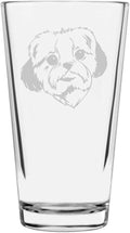 Chinese Imperial Custom Personalized Dog Themed Etched All Purpose 16oz Pint Glass
