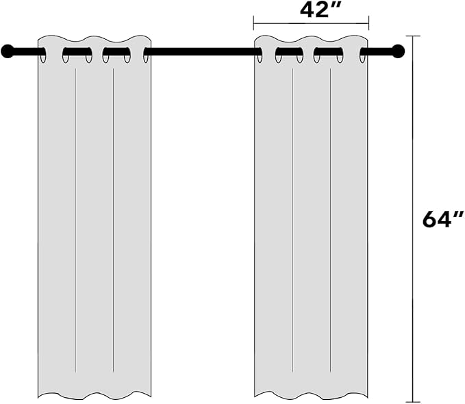 PrinceDeco Linen Texture Curtains 100% Blackout Curtains 64 inch Long 2 Panels Set for Bedroom Living Room Energy Saving Window Treatment Curtain Drapes, Burlap Fabric with White Liner，Orange