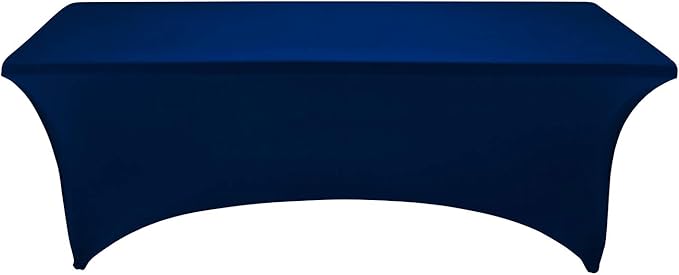 LZY Spandex Fitted Stretch Table Cover for 6 ft or 4ft or 8ft Folding Table, Rectangular Cocktail Tablecloth, Perfect for Party or Banquet