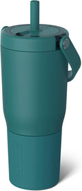 BrüMate Resa 25oz 100% Leakproof Travel Tumbler with Handle & Straw | Flexible SoftSip Straw | Silicone Sleeve for Durability | Stainless Steel | Cup Holder & Travel Friendly Water Bottle | (Juniper)