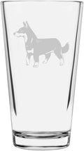 Lancashire Heeler Custom Personalized Dog Themed Etched All Purpose 16oz Pint Glass