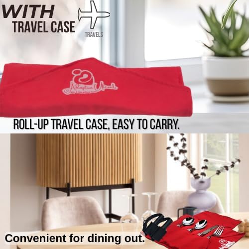 weighted utensils for hand tremors | weighted utensils for tremors and parkinsons patients | Set 4 Piece with Universal Cuff easy grip & cover | Elegant weighted silverware with Gift Box