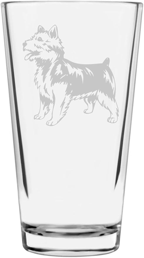 Australian Terrier Custom Personalized Dog Themed Etched All Purpose 16oz Pint Glass