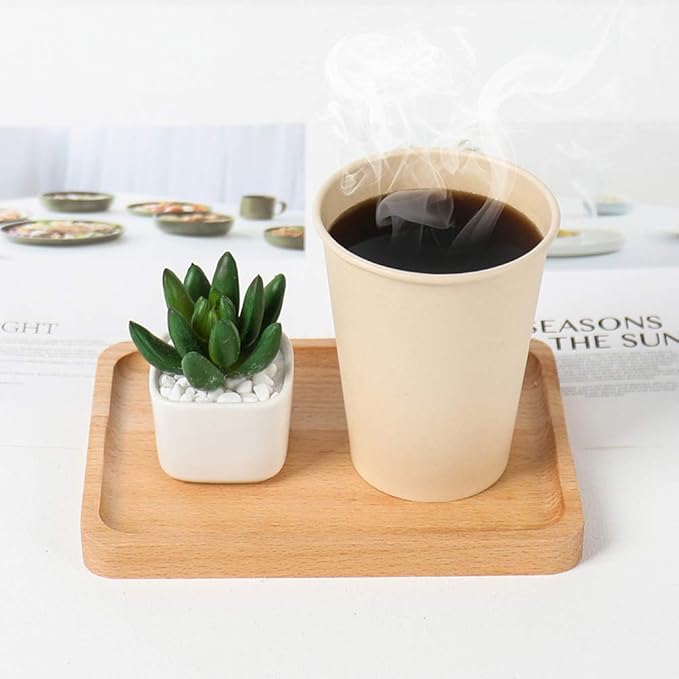 160 Count 15 oz Disposable Coffee Paper Cups, Plant Fiber Brown for Hot Drink