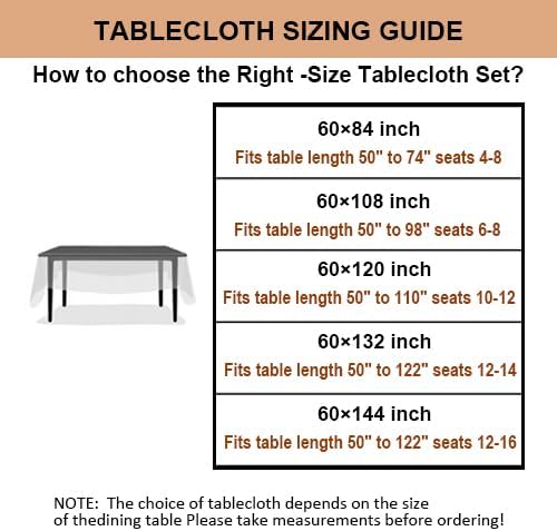Talasily Linen Tablecloth 100% Pure Linen Table Cloth 60x84 Inches Rectangle Tablecloths Washable Cloths for Kitchen, Dining, Buffet Parties, Holidays, Picnic, Weddings and Restaurants-White
