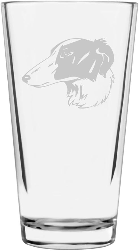 Silken Windhound Custom Personalized Dog Themed Etched All Purpose 16oz Pint Glass