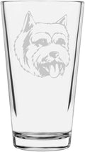 Norwich Terrier Custom Personalized Dog Themed Etched All Purpose 16oz Pint Glass