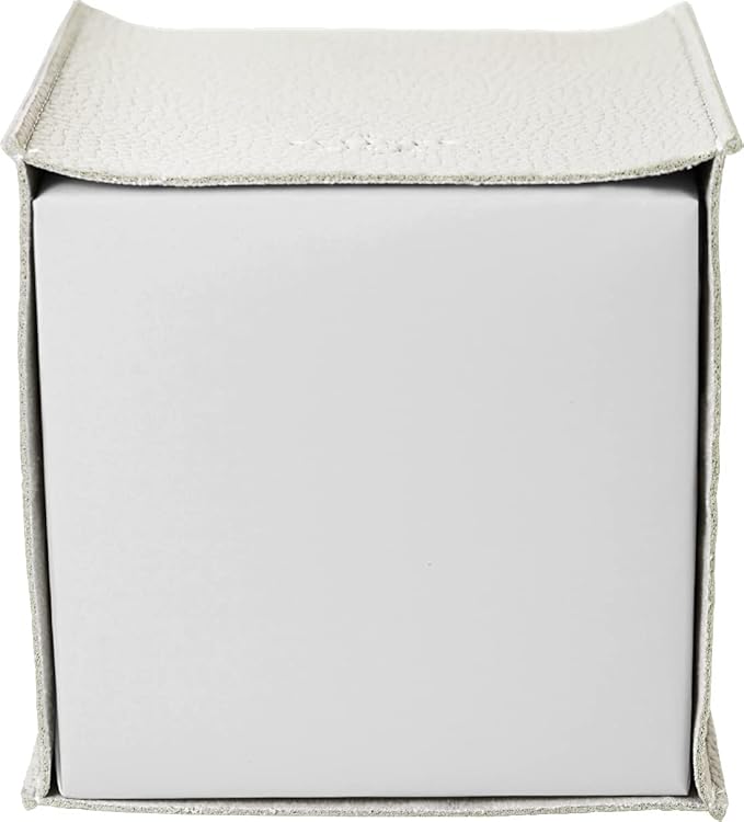 Carrotez Tissue Box Cover, Refined Modern PU Leather Square Holder - Decorative Holder/Organizer for Bathroom Vanity Countertop, Night Stands, Office Desk & Car 5"X5"X5" White