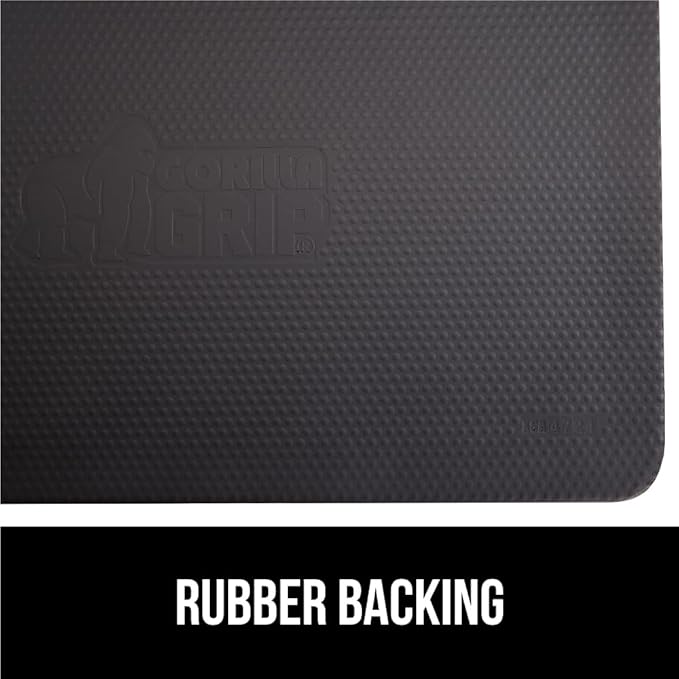 GORILLA GRIP Comfortable Cushioned Kitchen Mats for Floor, 70x24, Waterproof and Stain Resistant Soft Top, 3/4 Inch Thick Ergonomic Standing Desk Anti Fatigue Mat, Foam Supports Ankles and Feet, Gray
