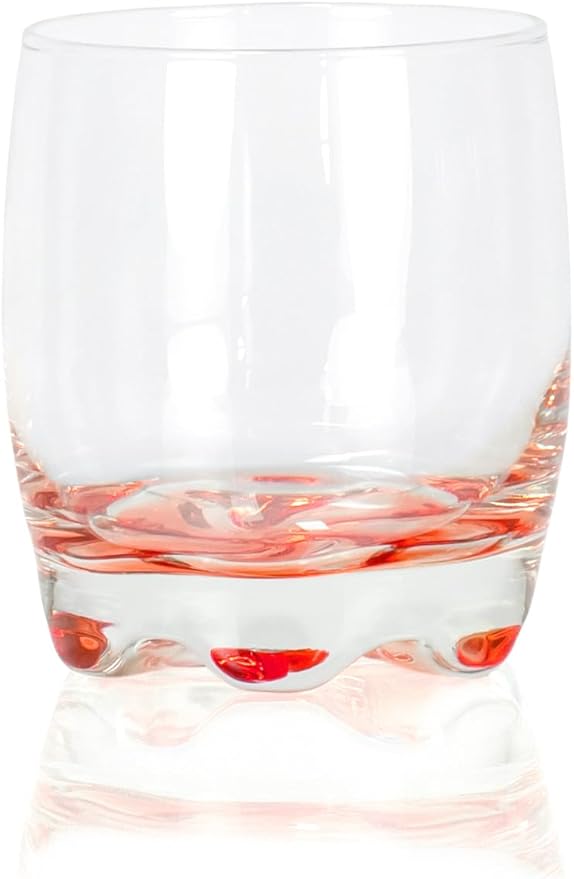 Red Co. Vibrant Splash Water Beverage Glasses, 9.75 Ounce - Set of 4