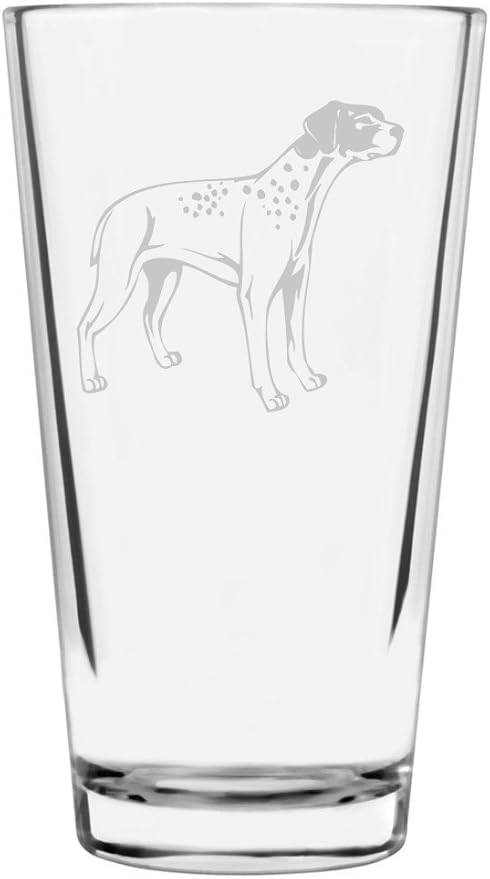Braque Francais (Pyrenees) Dog Themed Etched All Purpose 16oz Pint Glass