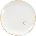 COLLECTIVE HOME - Ceramic Jewelry Tray, Decorative Trinket Dish for Rings Earrings Necklaces Bracelet Watch Keys, Birthday Mother's Day Christmas Gift for Women, 4.75", Glossy (c)