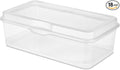 Sterilite 18-Pack FlipTop Stackable Rectangular Storage Bin with Hinging Lid, Clear