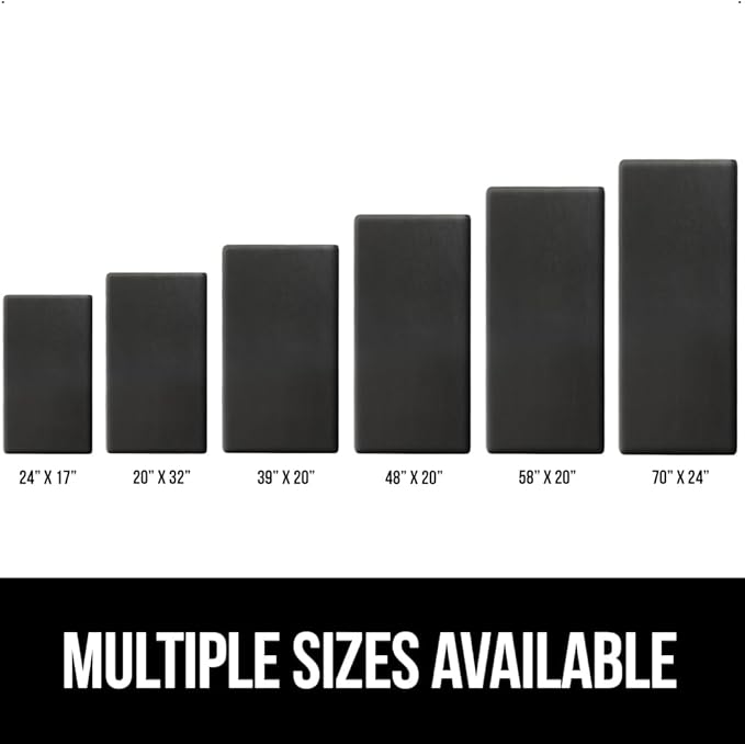 GORILLA GRIP Comfortable Cushioned Kitchen Mats for Floor, 3/4 Inch Thick Ergonomic Standing Desk Anti Fatigue Mat, Waterproof and Stain Resistant Pebbled Top, Supportive Padded Foam Rug, 20x32, Black