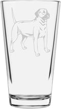 Black Mouth Cur Custom Personalized Dog Themed Etched All Purpose 16oz Pint Glass
