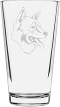 Tamaskan Custom Personalized Dog Themed Etched All Purpose 16oz Pint Glass