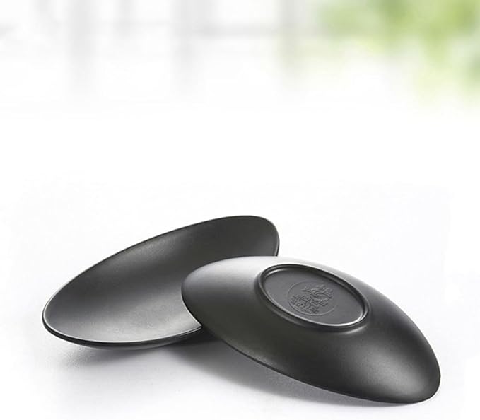 2Pcs Black Melamine Decorative Food Plates for Sushi and Dessert Wear-resistant Japanese-style Serving Trays for Parties Restaurants and Family Gatherings