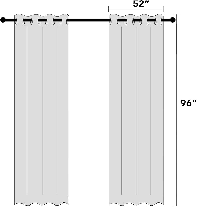 PrinceDeco 100% Blackout Curtains for Bedroom Linen Black Out Curtains for Living Room 96 Inch Long Faux Linen Fabric Grommet Thermal Curtains for Summer Heat with White Liner,52X96 Inch,Sage