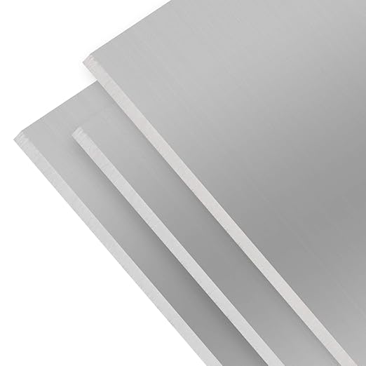 KEILEOHO 2 PCS 6 x 12 Aluminum Sheet Metal, 1/4 Inch Thick Heavy Duty Aluminum Sheets Plates with Protective Film, 6061 T6 Flat Plain Aluminums Plate for Industrial Crafting Framing Base Plate