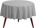 Gee Di Moda Round Tablecloth - 120 Inch Charcoal Round Table Cloth for 60 to 96 Inch Round Tables - Heavy Duty Washable Fabric - for Buffet Table, Holiday Party, Dinner, Wedding & Baby Shower