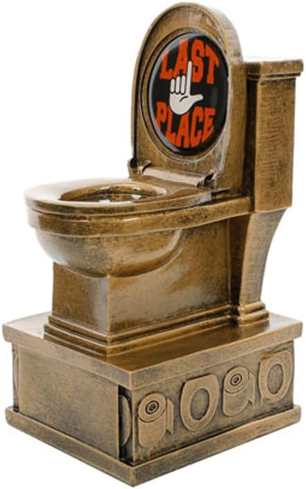 Decade Awards Action Pedestal Gold Toilet Bowl Trophy with Optional Inserts - Custom Engraved Plate On Request (7 Inch Tall)
