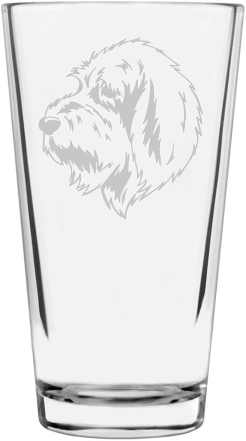 Grand Basset Griffon Vendeen Custom Personalized Dog Themed Etched All Purpose 16oz Pint Glass