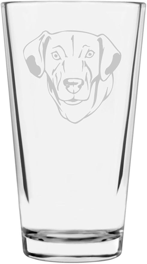 Catahoula Cur Custom Personalized Dog Themed Etched All Purpose 16oz Pint Glass