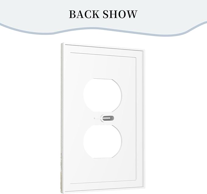 Outlet Covers Wildflower Botanical Plant Herbs Flower 1 Gang Duplex Light Switch Cover Plate Decorative Wall Plates Electrical Switchplate Receptacle for Bathroom Livingroom Decor（2 Pack）