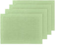 Solino Home Linen Placemats Set of 4 - Laurel Green Placemats 14 x 19 Inch - 100% Pure Linen Table Place Mats for Spring, Easter, St Patricks Day - Fete