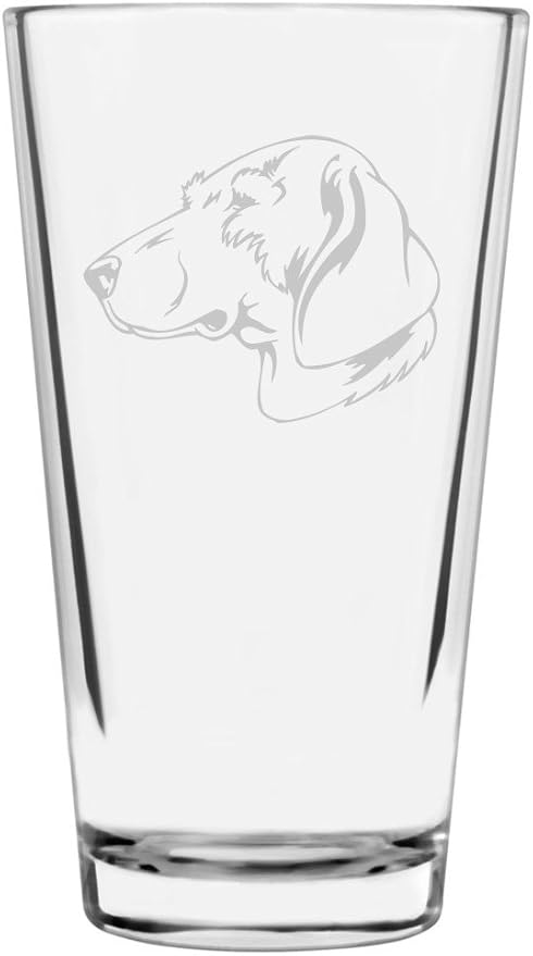 Deutsche Bracke Custom Personalized Dog Themed Etched All Purpose 16oz Pint Glass
