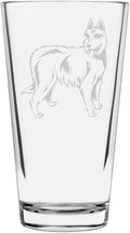 Berger Picard Custom Personalized Dog Themed Etched All Purpose 16oz Pint Glass