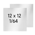 304 Stainless Steel Sheet - 2PCS 12" X 12" X 1/64" Thin Stainless Steel Plate 1/64 Inch Thickness with Protective Film Metal Sheets Stock Sheets for Kitchen DIY Crafting etc. (305 x 305 x 0.39 mm)