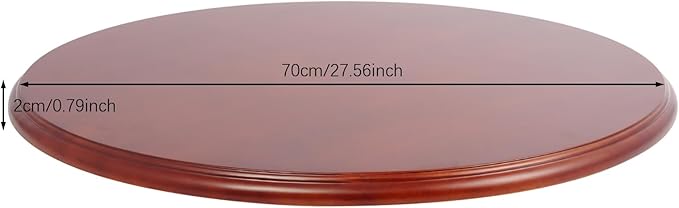 27" Wood Lazy Susan Turntable,Large 360° Rotating Serving Tray for Table,Smooth and Silent Spin,Spinning Dining Table for Family Gatherings,Banquets and Weddings-Easy Cleaning